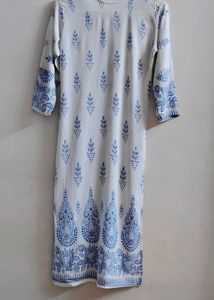 💙🤍🩶Elegant White &amp; Blue Kurta
