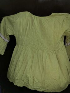 Olive Green Babydoll Dress