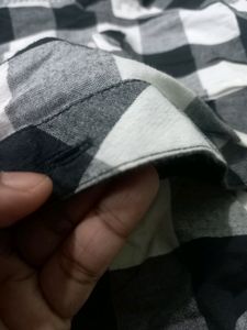 Black&amp;white Checked Shirt (XXL size)