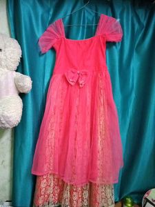 Girls' Party Dress with Bow Detail