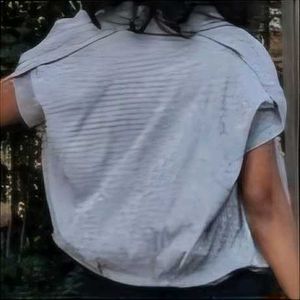 Stylish Grey Zip-Up Top