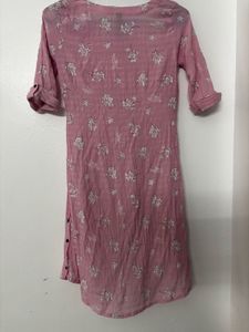 Pink Medium Length Kurta