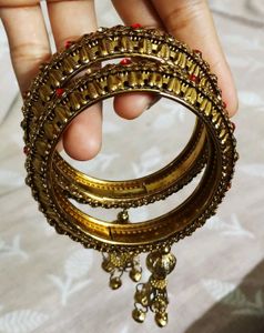Elegant Bangles with Bell Charms