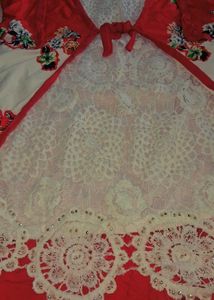 Cute Girls Red &amp; White Top