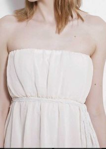 Elegant White Strapless Dress