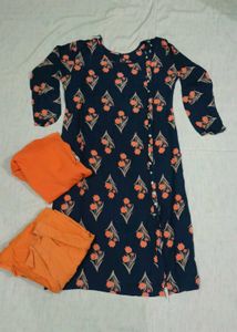 Nevy blue Kurta Set