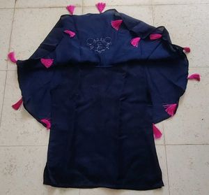 Navy Blue Top/choli with  Tassels