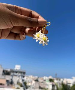 Handmade Floral Clay Earrings Elegant &amp; Lightweigh