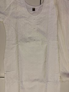 White Embroidered Kurti