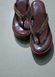 H&amp;M Brown Wedge Sandals