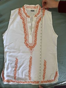 Off-White Kashida Embroidered Sleeveless Top