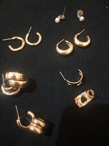 Gold Earring Bundle Set Of 6