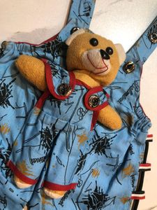 Vintage Teddy Bear Pocket Overalls