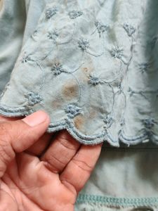 Denim Flared Skirt - One Of A Kind