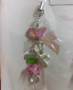 🦋🎀 Handmade Butterfly Floral Phone Charm✨