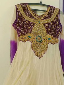 Elegant Ethnic Gown With Dupatta And Leggings