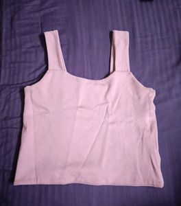 ONLY Cropped Top In Dusty Rose Pink
