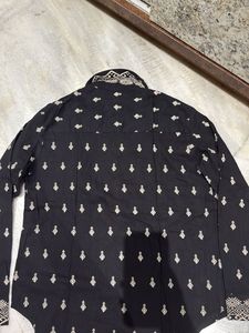 Patterned Black Shirt