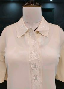 💥PRICE DROP💥 Pinteresty White Embroidered Shirt