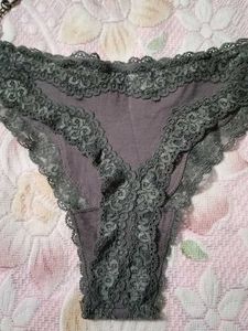 Lace Trim Thong - Size Small