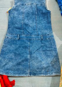 Denim Causal Short Midi