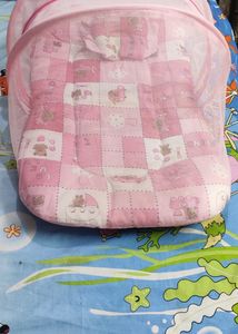 Baby Mattress with Mosquito Net Foldable