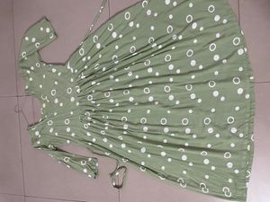 Sage Green Polka Dot Dress