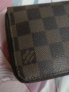Brown Checkered Wallet Louis Vuitton copy