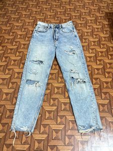 Distressed Light Wash Jeans