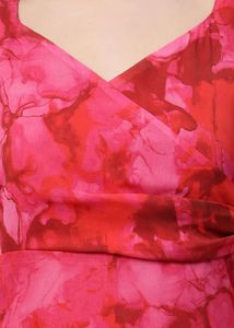 Pink &amp; Red Floral Print Maxi Dress