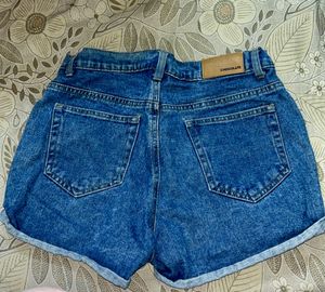Denim Roll Cuff Shorts