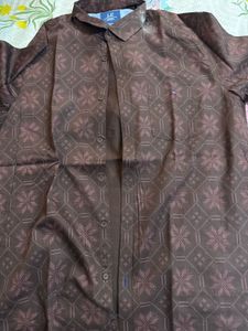 Stylish Brown Patterned Shirt