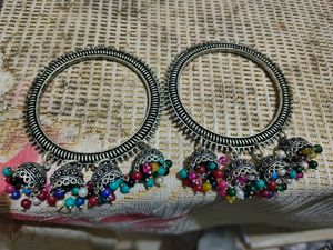 German Silver Jhumka Bangles