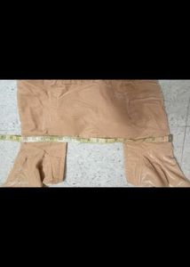 Tan Blouse with Short Sleeves