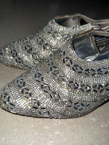 Silver Embellished Heels