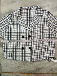 Checkered Crop Shirt