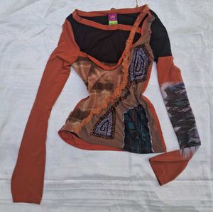 Vintage 2000s Y2k Mesh Top Printerest