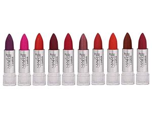 Mars Shade Mini Lipstick, Creme Finish, 10 Pieces.