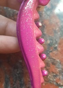 Plastic Pink Banana Claw Clip Zinc