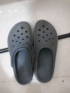 Grey Crocs Flip Flops