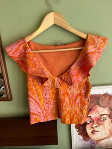 ZARA V NECK TOP