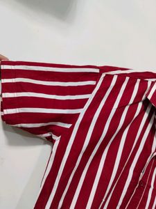 Red n White Lined Shirt
