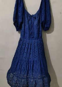 Zara Boho Navy Blue Dress