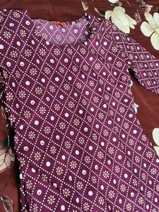 Elegant Purple Print Dress