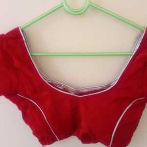 Red Velvet Blouse