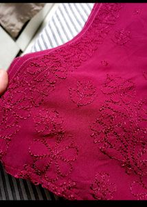 Pure Viscose Lucknowi Handwork Kurta &amp; Dupatta