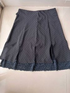 Striped A-Line Skirt