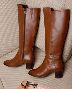 Brown Knee-High Boots