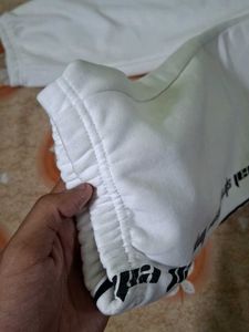 White Sweatpants with Side Detail