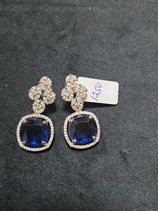 Blue Zircon Earrings